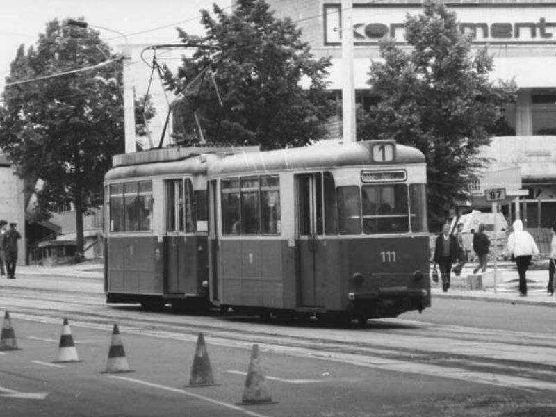 Beiwagen 111 auf der Wilhelm-Pieck-Straße