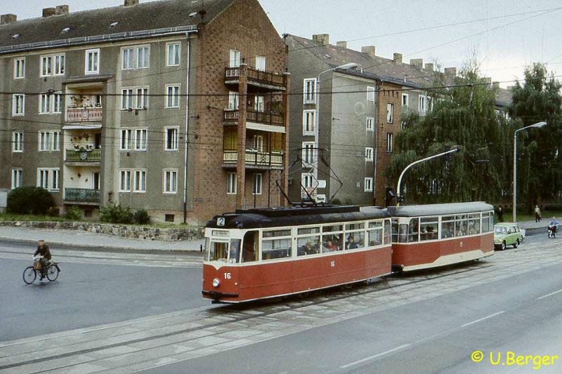 Gleisdreieck Bahnhofstraße im Sommer 1986