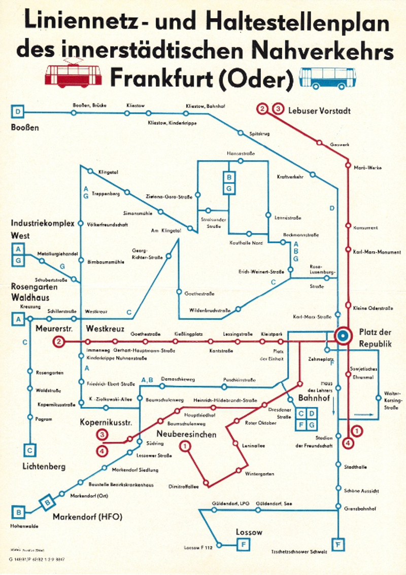 Netzplan vom 5. Juli 1982
